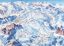 Mappa sci Ski Civetta Val di Zoldo